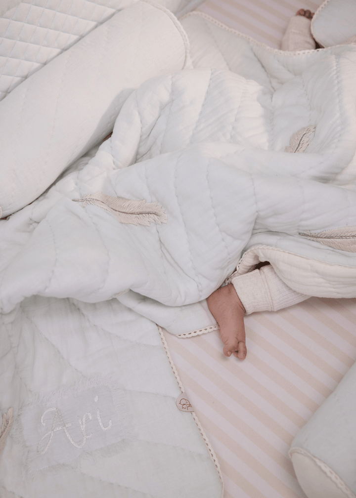 Whispering Plume Cot Bedding Set