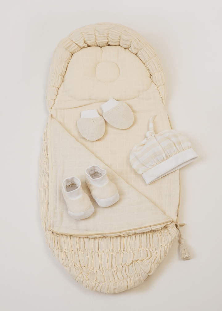 صندوق هدايا مثالي للصورة - البيضاوي - لون البيج